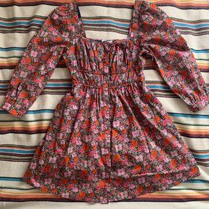 J Crew Meadow Song Floral Cinched Waist Dress